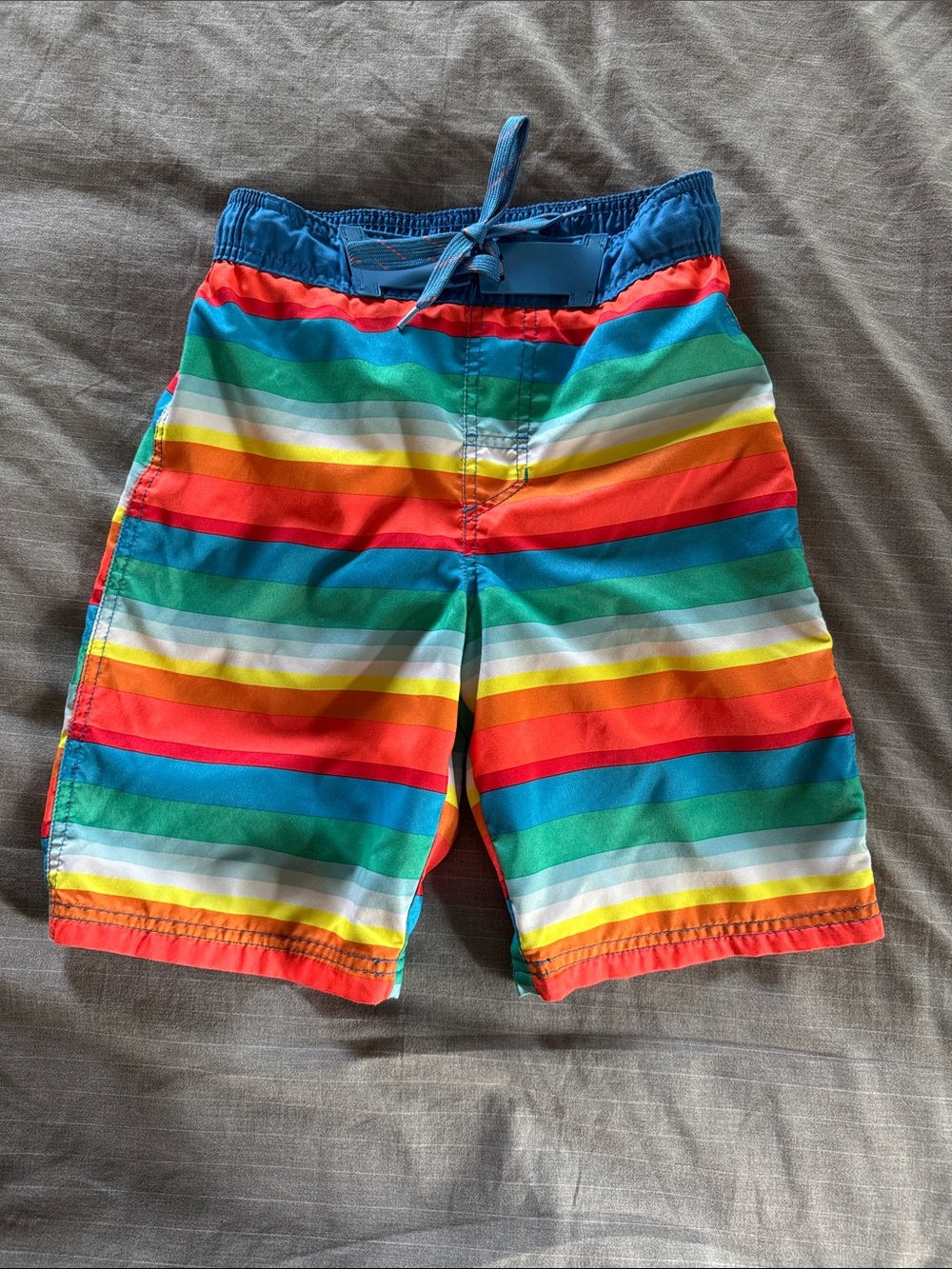 Cat & Jack Rainbow Stripe Swim Trunks
